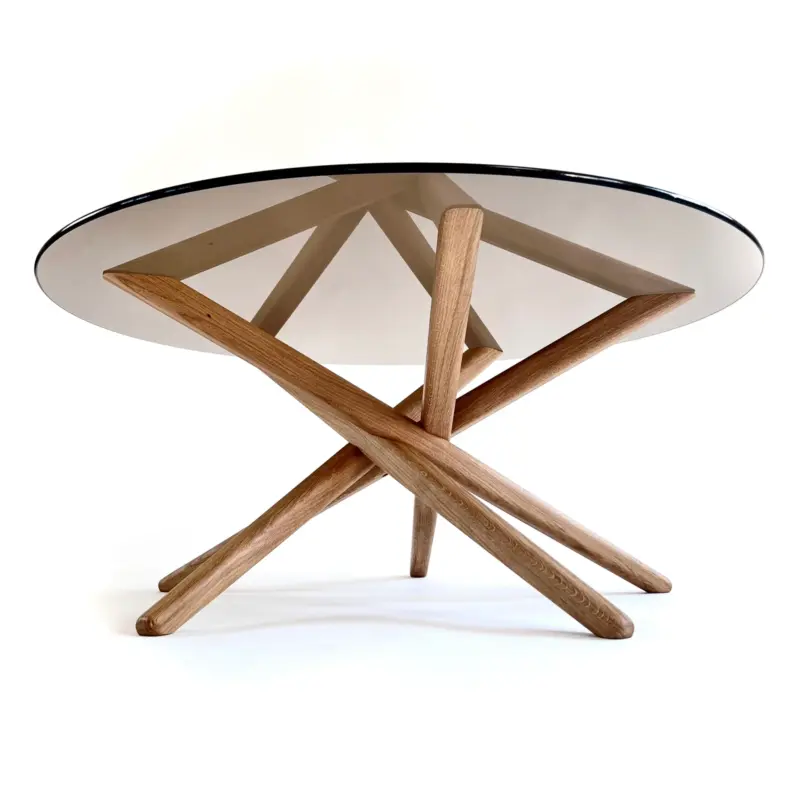 DESIGN-TISCH GLASPLATTE